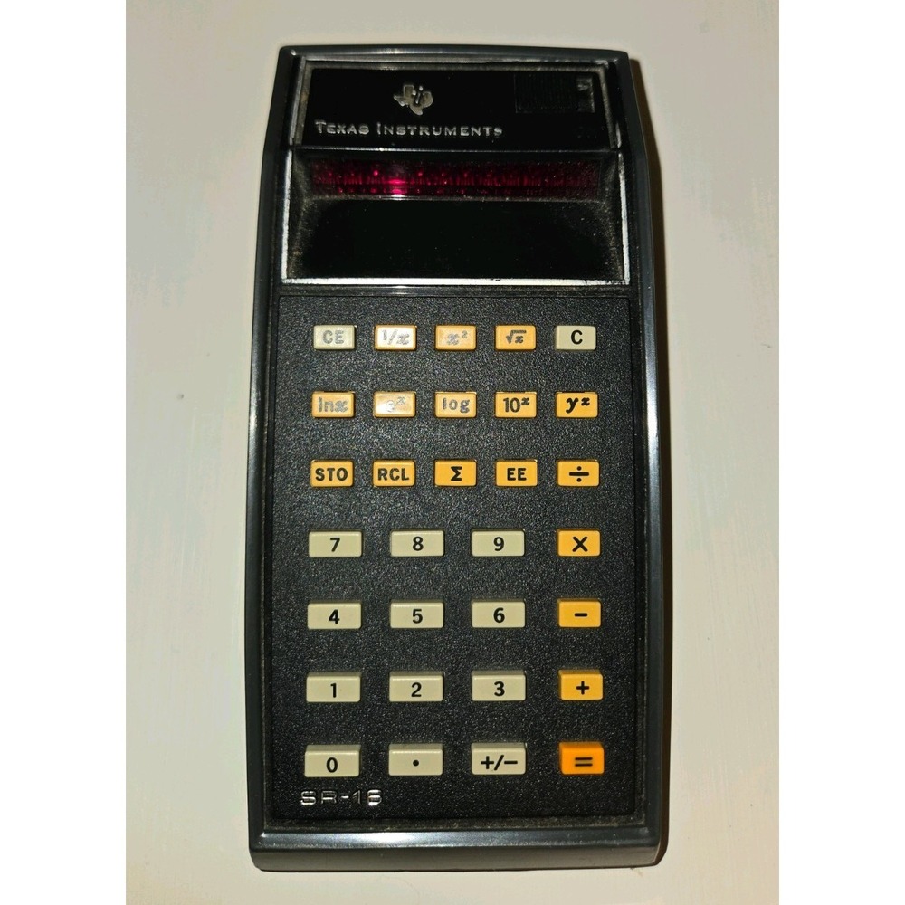 Rare Vintage Texas Instruments SR-16 electronic slide rule calculator.  1974